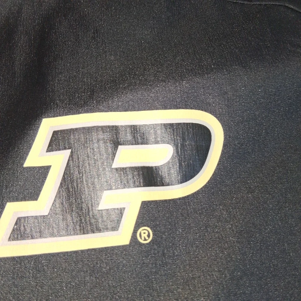 Large Black Purdue University lightweight windbreaker half zip